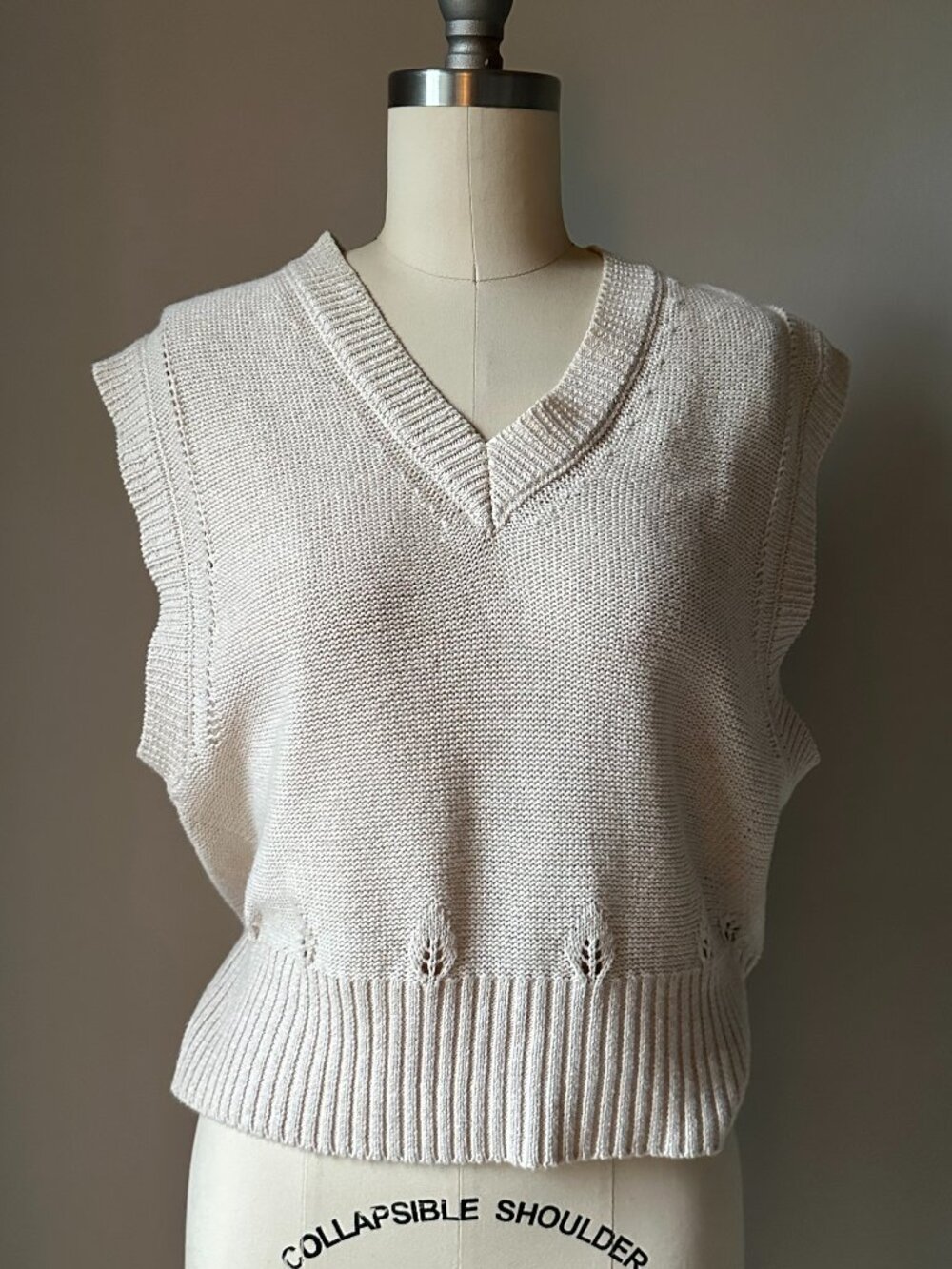 Cotélac Cream Knit Sweater Vest | French Designer Sleeveless Summer Top